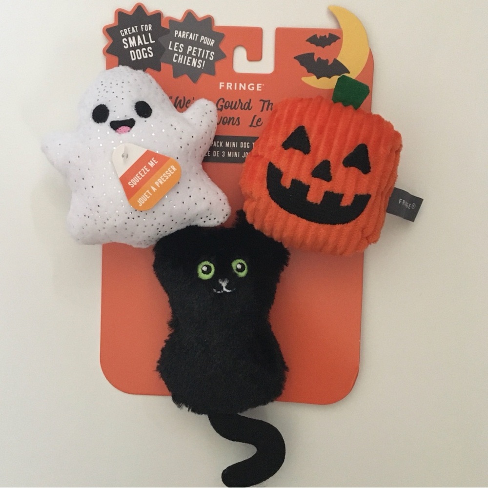 Dog Toys Plush w/ Squeakers “We’ve Gourd the Beat” Halloween Theme NEW | Fringe